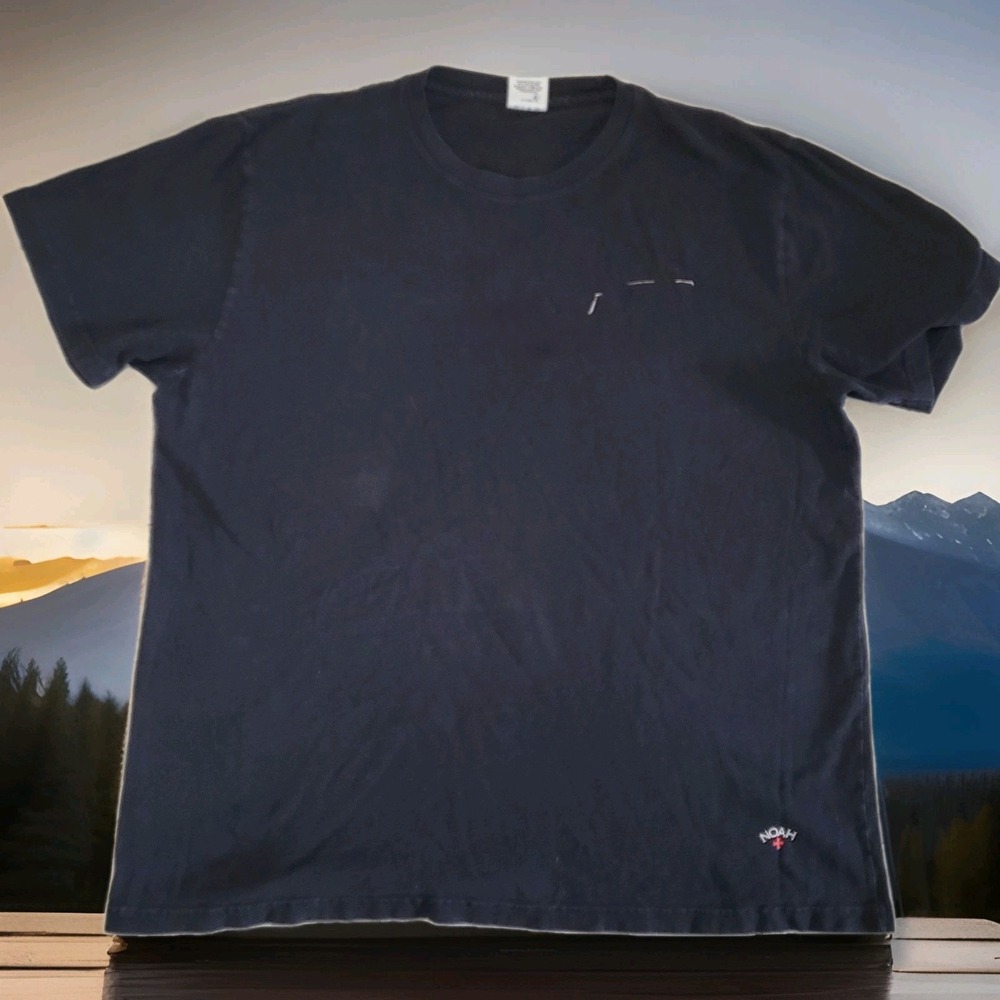 Noah NYC T-Shirt Mens L Black Recycled‎ Cotton Streetwear Minimalist Made in USA